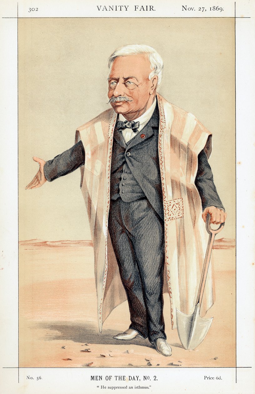 Ferdinand de Lesseps francia diplomata és vállalkozó, 1869 alkotó: Unbekannt