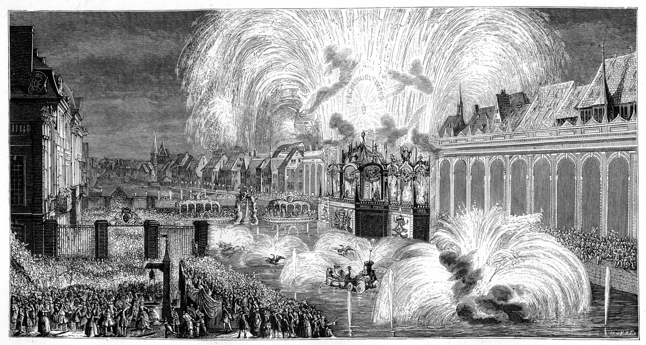 Tűzijáték, Strasbourg, 1744, 1885 alkotó: Unbekannt