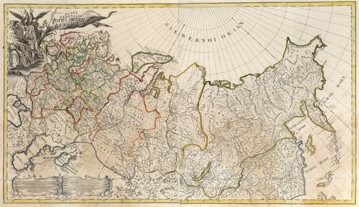 Az Orosz Birodalom első általános térképe, 1745 alkotó: Unbekannt