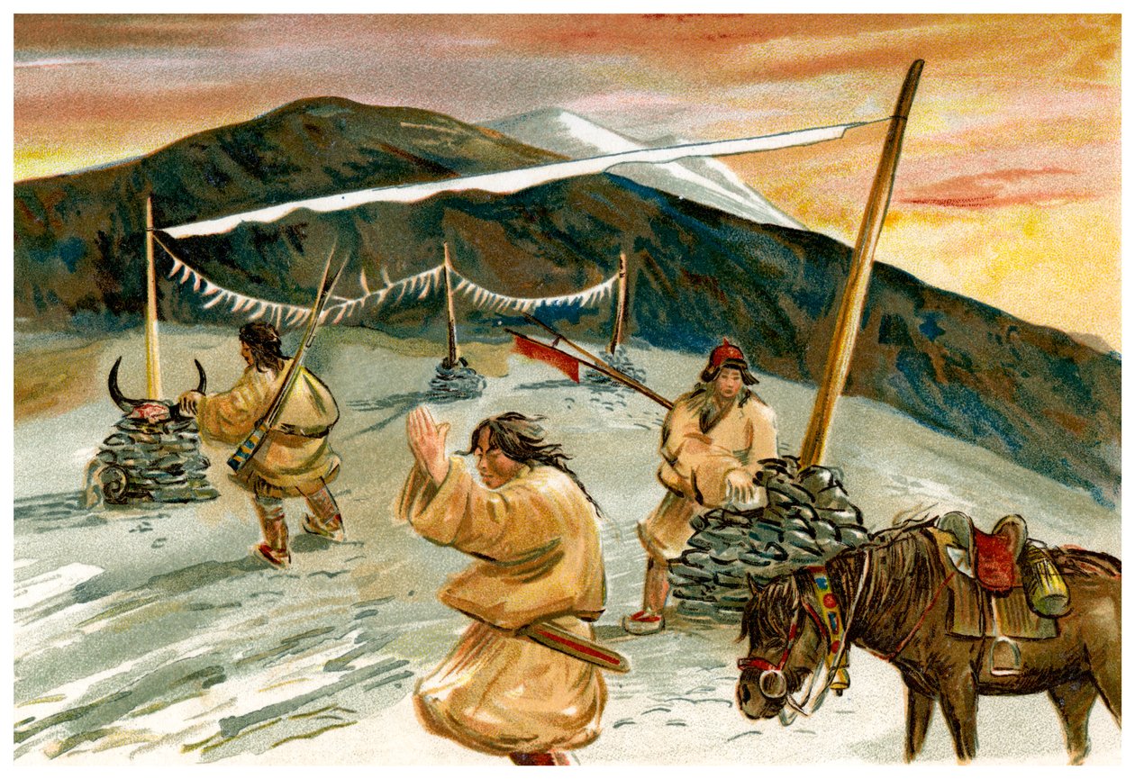 Repülő imák a Maium-hágón, 1898 alkotó: Unbekannt