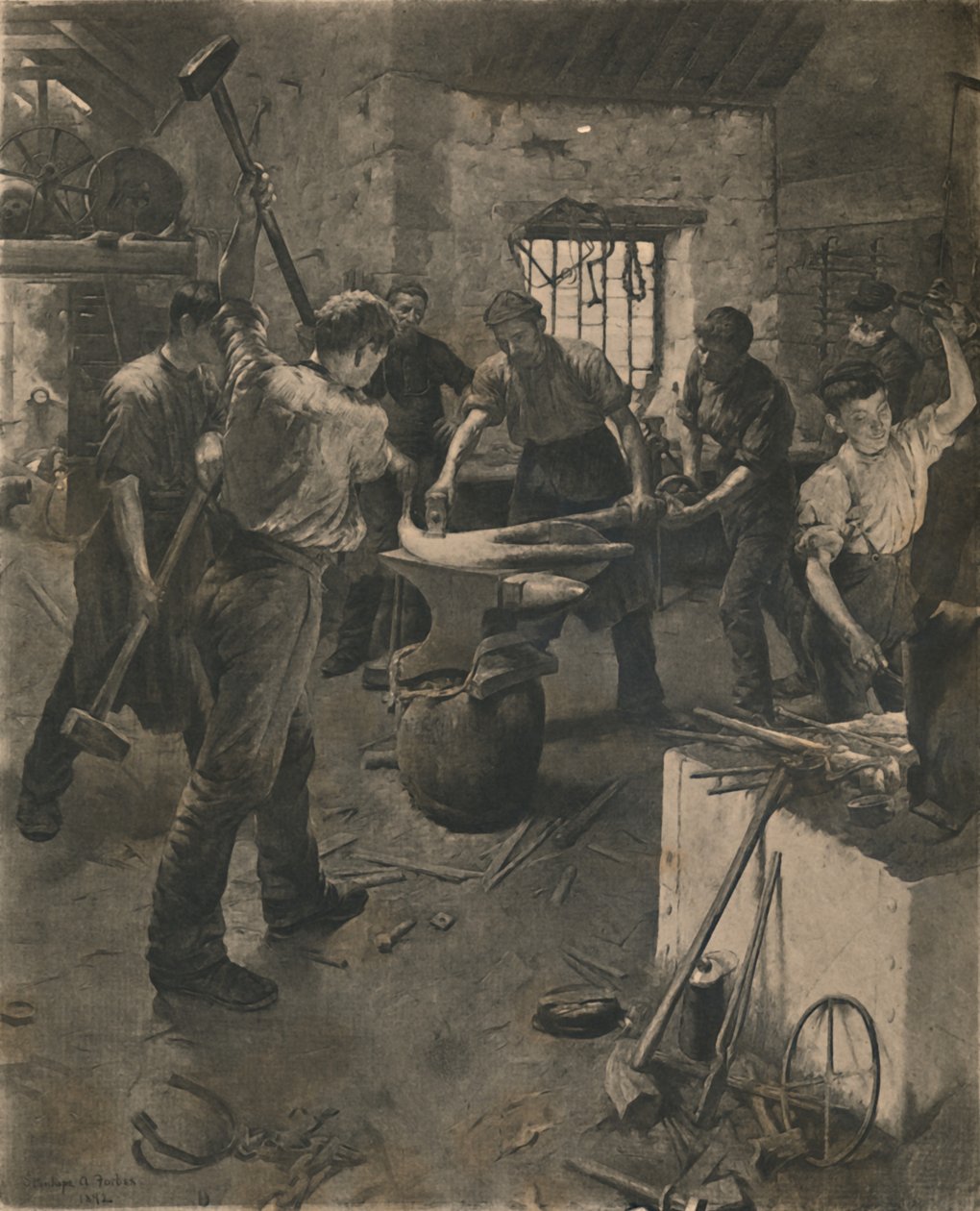 A horgony kovácsolása, 1892. alkotó: Unbekannt