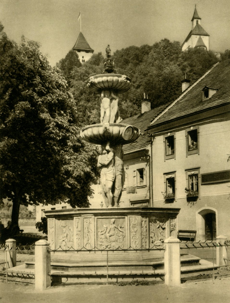 Szökőkút, Friesach, Ausztria, 1935. alkotó: Unbekannt