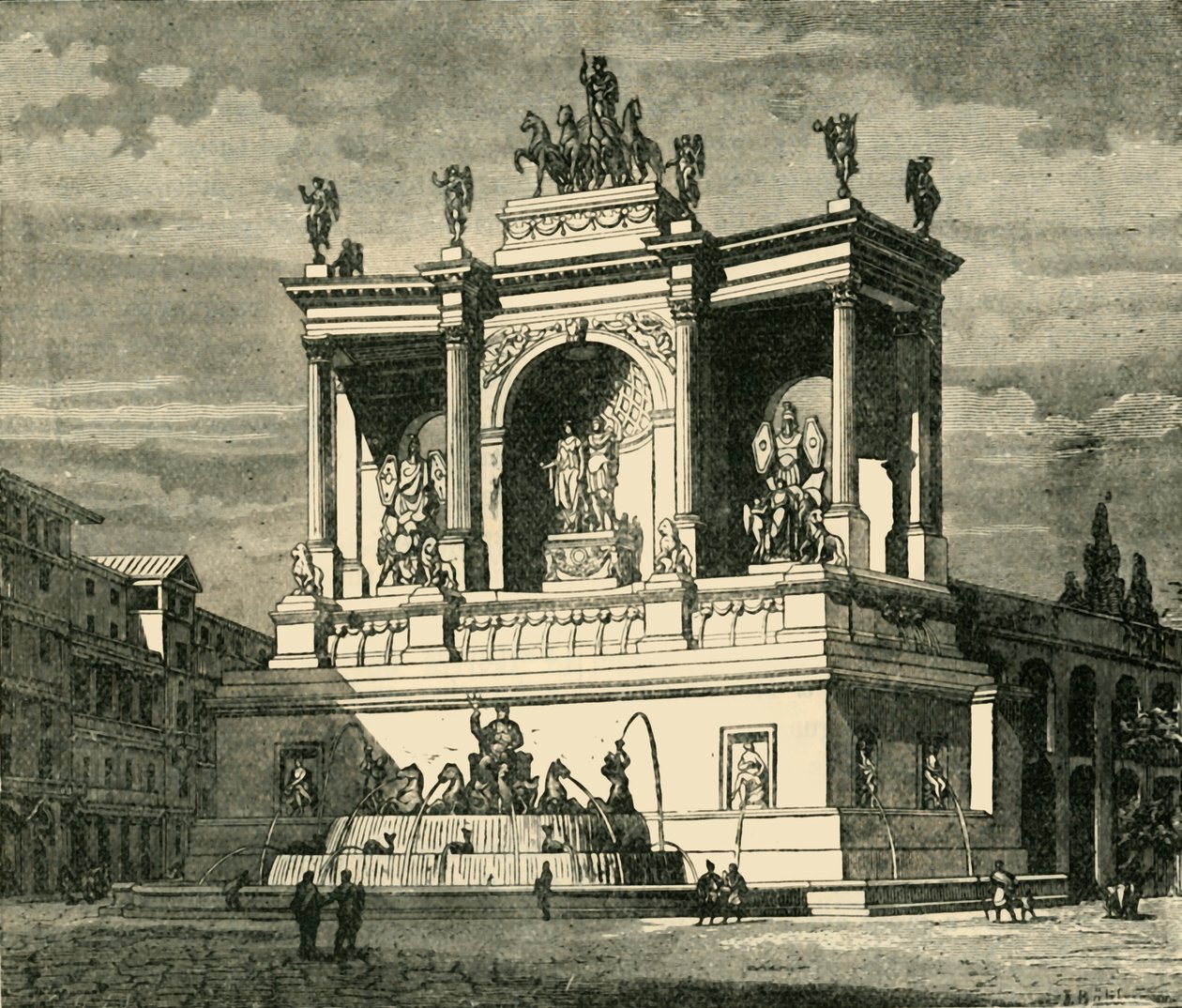 Alexander Perselus szökőkútja, Róma, 1890. alkotó: Unbekannt