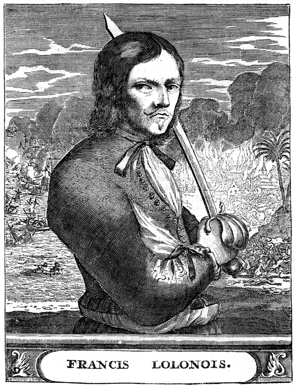Francois lOllonois, 17. századi francia buktató, 1880 körül alkotó: Unbekannt