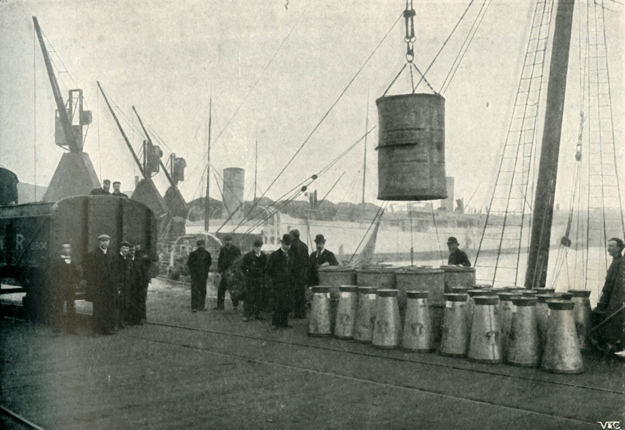 A francia tej kiszállítása Southamptonban, 1902. alkotó: Unbekannt