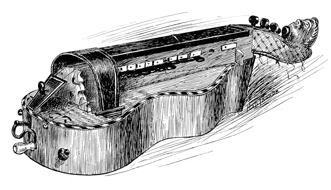 Francia hurdy-gurdy vagy vielle, c1750, 1901 alkotó: Unbekannt