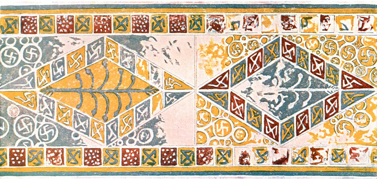 Frieze a Saint-Pierre-de-Clages-i templomban, Svájcban, 1928. alkotó: Unbekannt