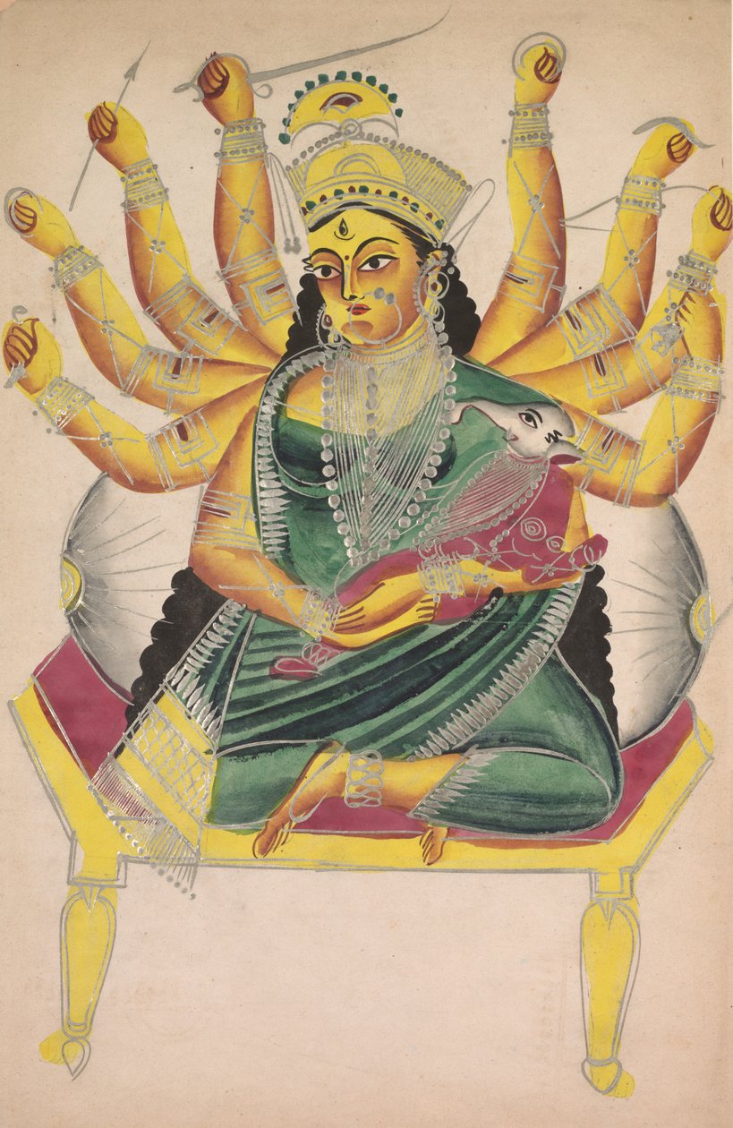 Ganesha-Janani Ganesh anyja, 1800-as évek. alkotó: Unbekannt