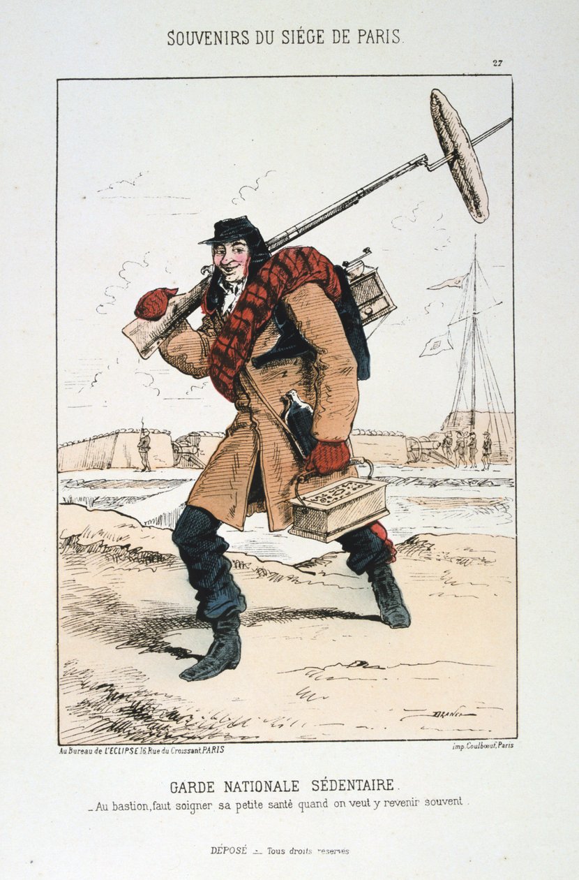 Ülő nemzeti gárda, Párizs ostroma, 1870-1871. alkotó: Unbekannt