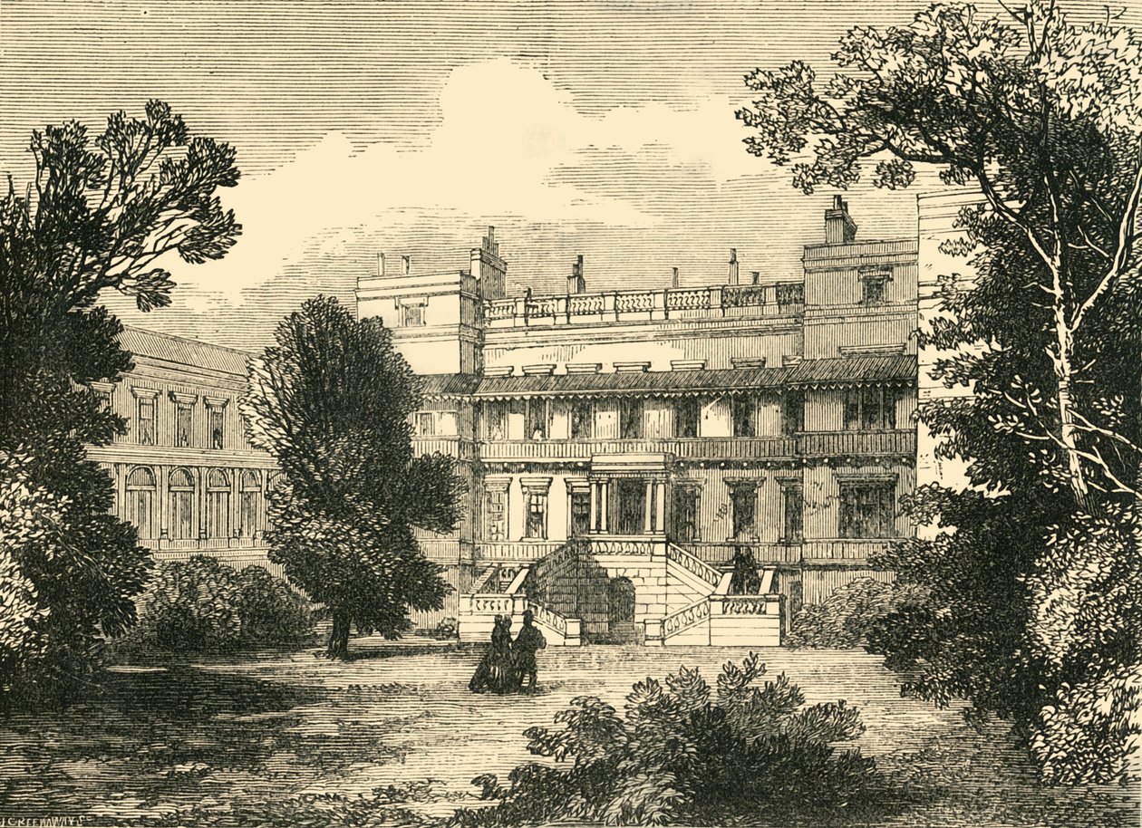Northumberland ház kertje, 1881. alkotó: Unbekannt