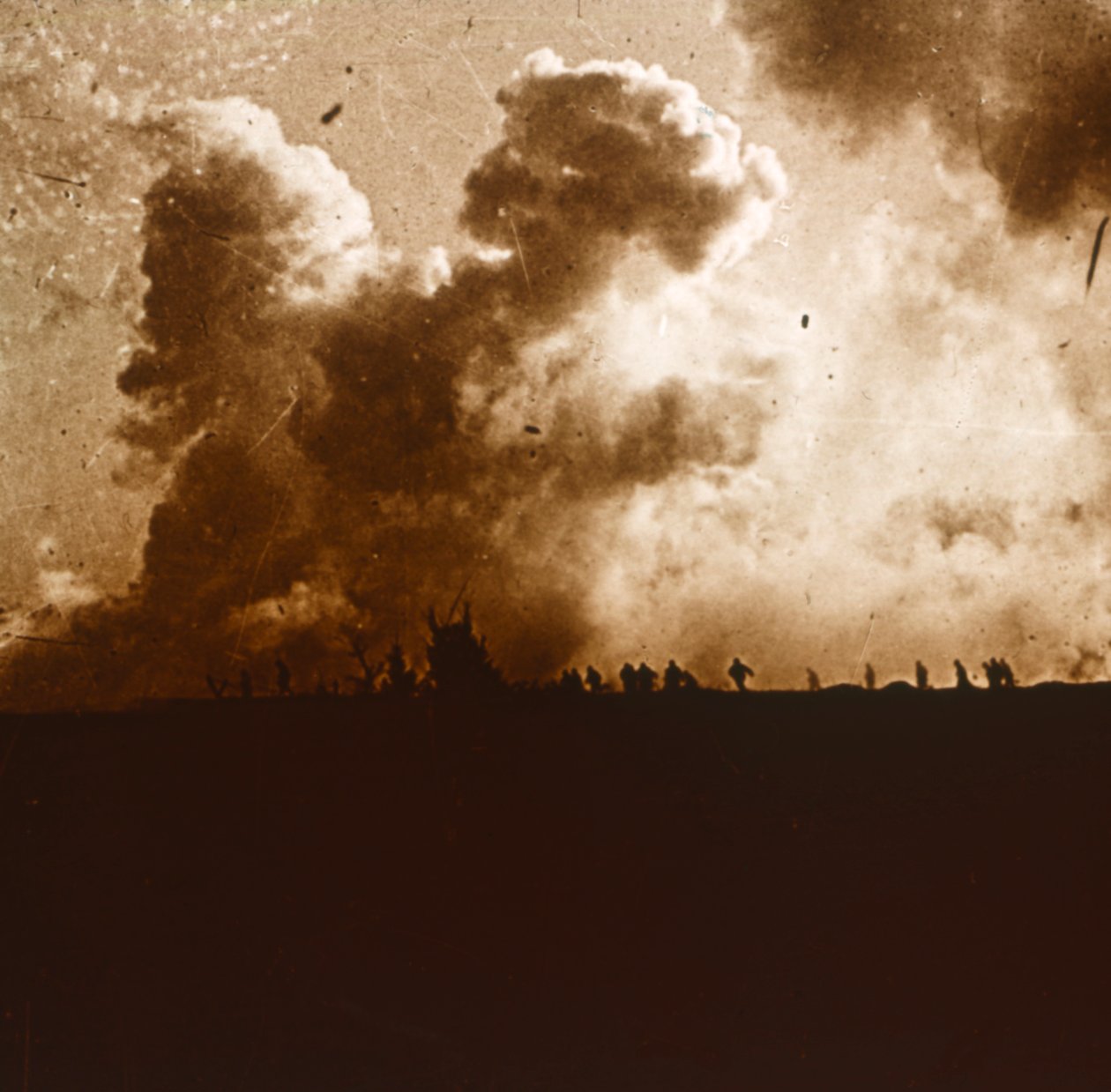 Gáztámadás, Verdun, Észak-Franciaország, 1914-c1918 alkotó: Unbekannt