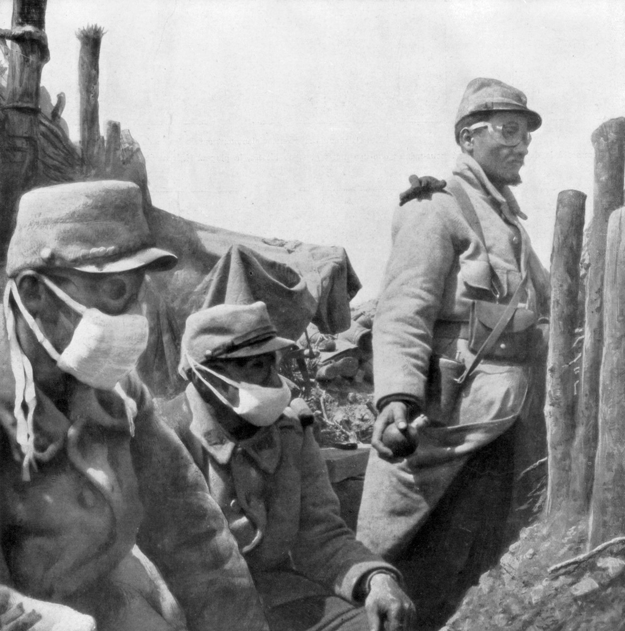 Gázvédelem, Franciaország, I. világháború, 1915 alkotó: Unbekannt