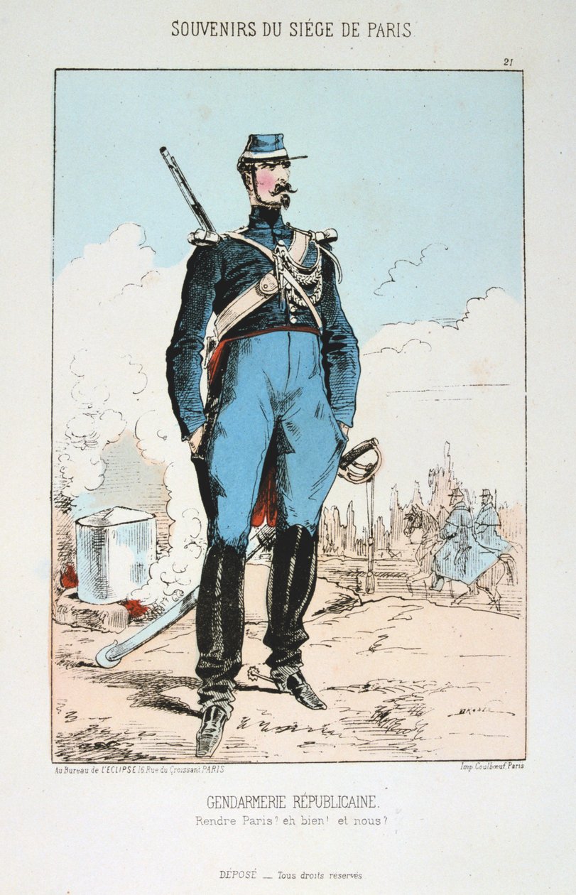 Republicaine csendőrség, Párizs ostroma, francia-porosz háború, 1870-1871. alkotó: Unbekannt