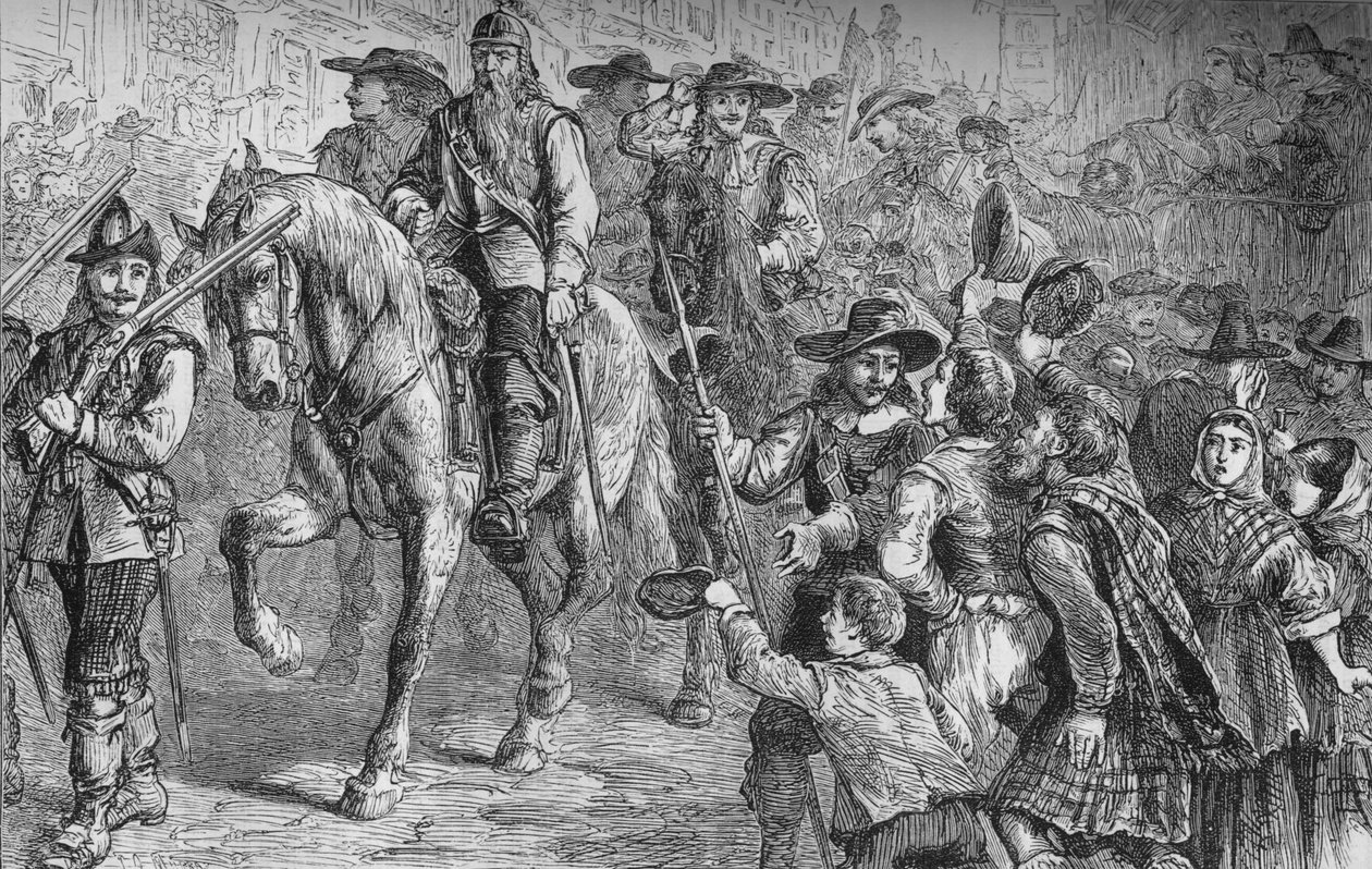 Dalzell tábornok belép Edinburghba, 1666. július, 1880 alkotó: Unbekannt