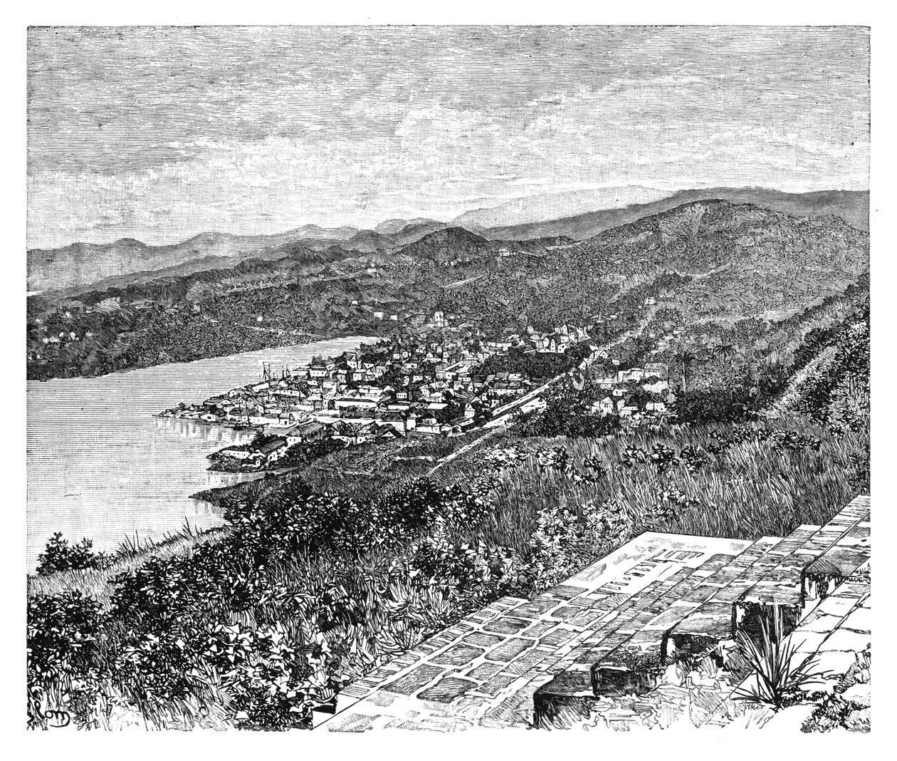 Castries általános képe, St Lucia sziget, 1890 alkotó: Unbekannt