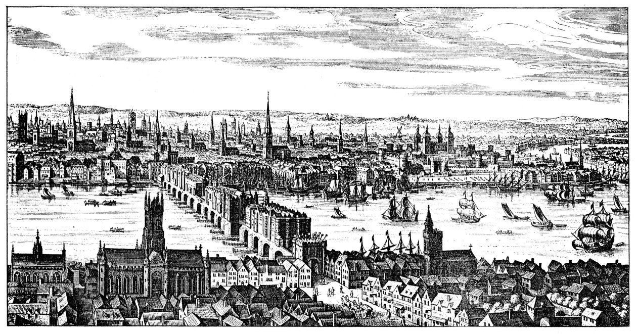London általános képe, 1666, 1909 alkotó: Unbekannt