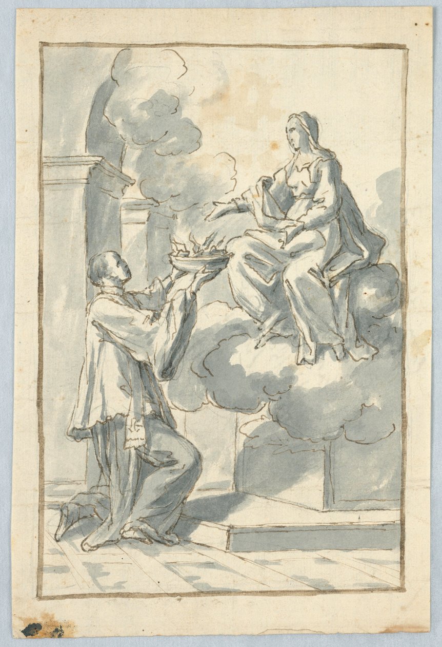 Genuflecting Pap, 17–19 alkotó: Unbekannt