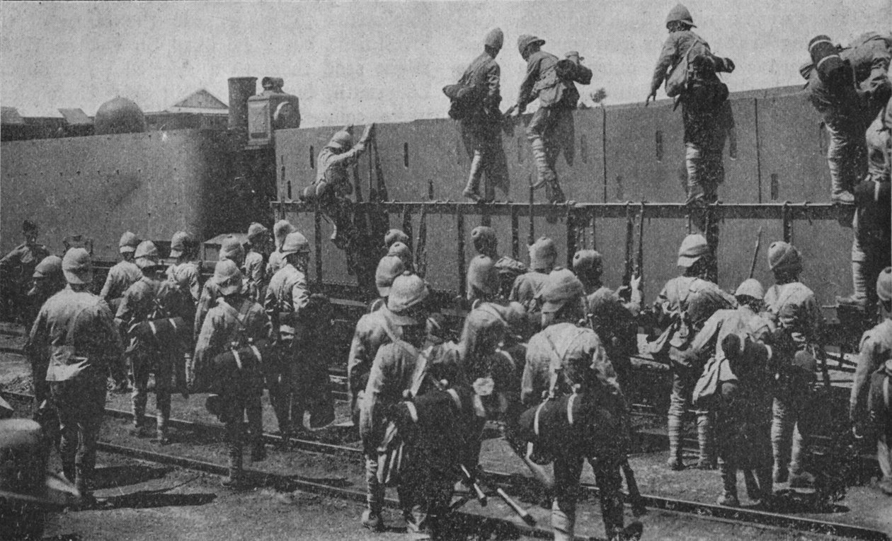 Beszállás egy páncélvonatba, 1902 alkotó: Unbekannt