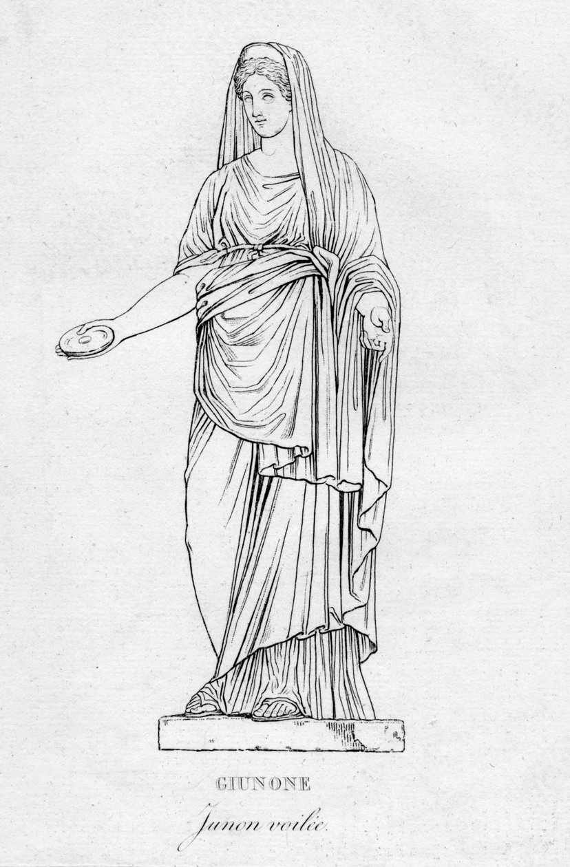 Giunone Junon fátyolos, c1850 alkotó: Unbekannt