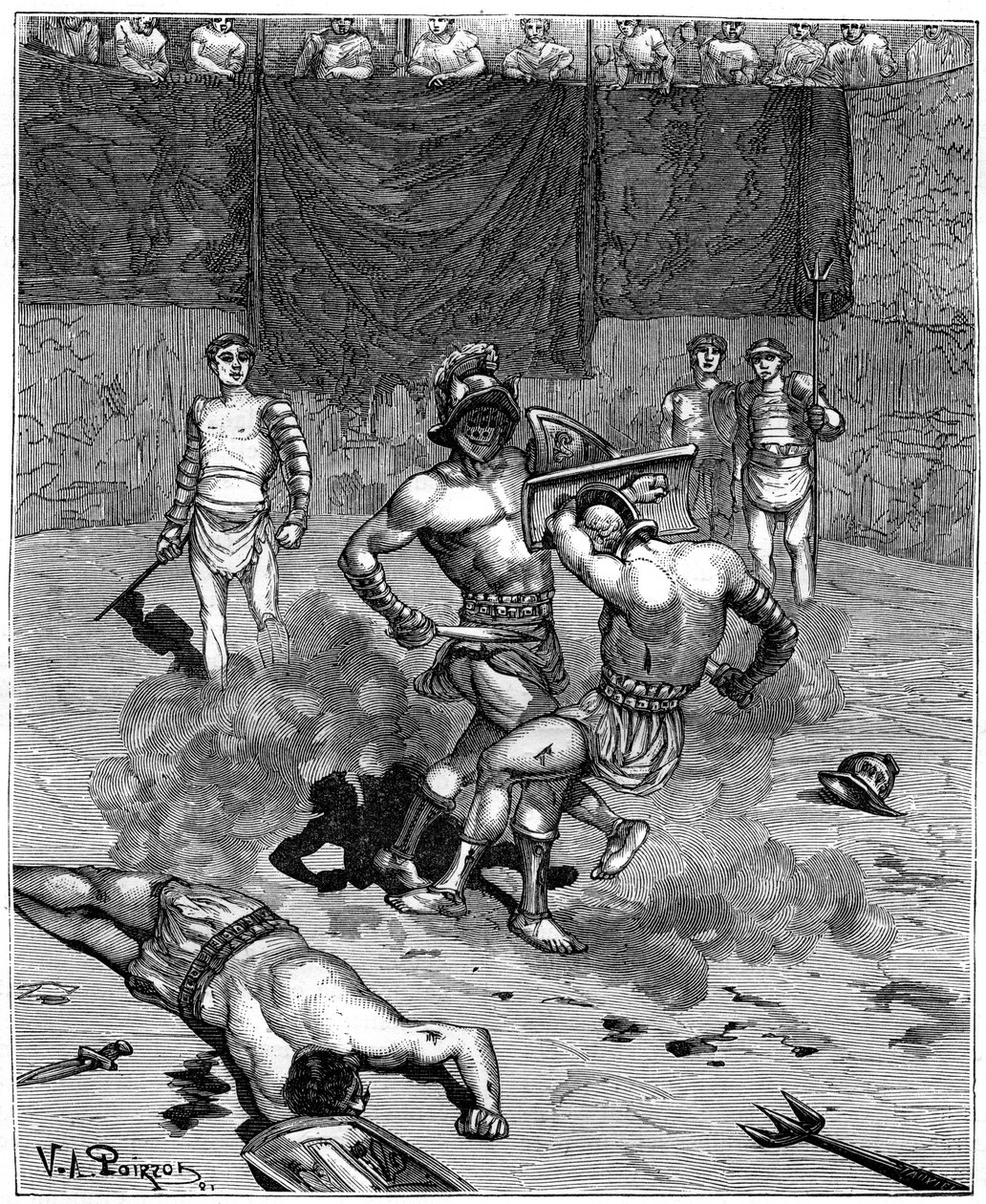 Gladiátori harc, 1882-1884 alkotó: Unbekannt