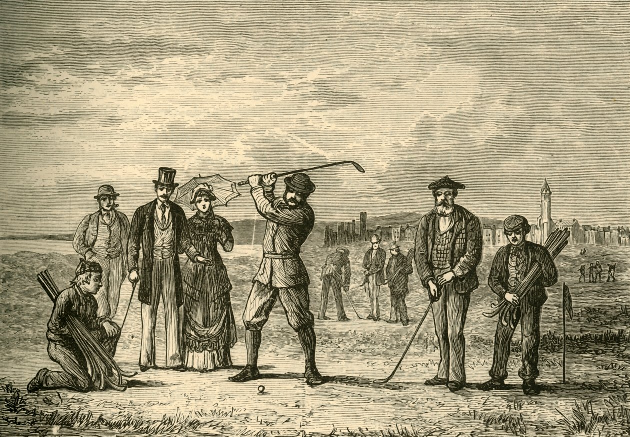 Golf a linkeken, 1898. alkotó: Unbekannt