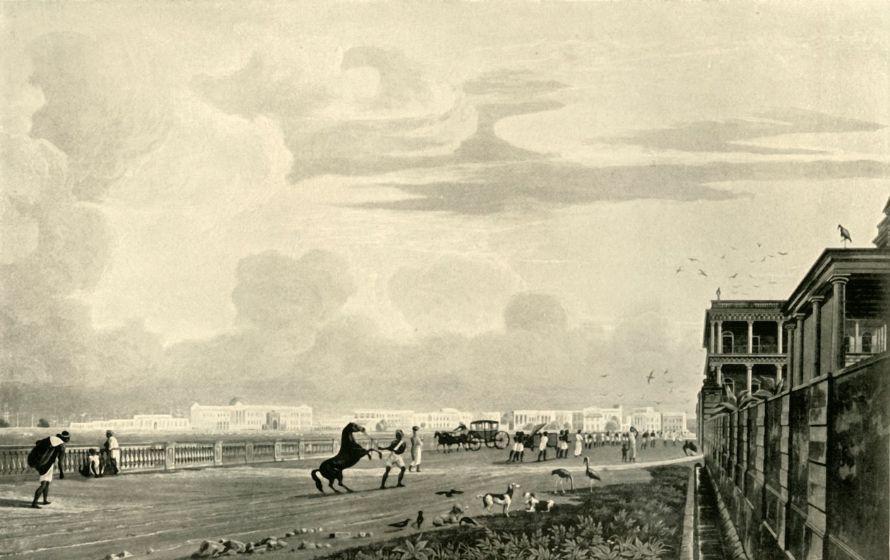 Kormányház, Chowringhee-ből, 1820, 1925. alkotó: Unbekannt