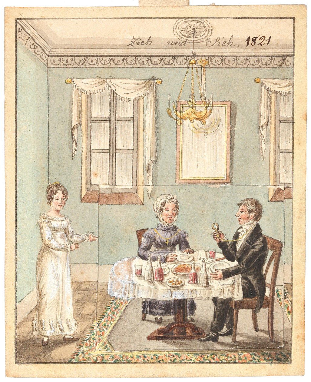 Üdvözlőlap, 1821. alkotó: Unbekannt