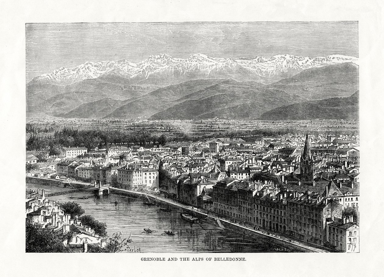 Grenoble és a Belledonne-i Alpok, Franciaország, 1879 alkotó: Unbekannt