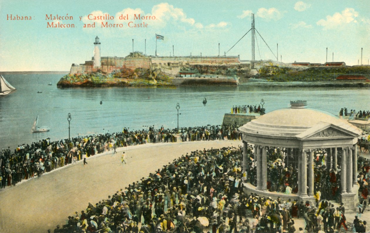 Habana: Malecon és Morro kastély, 1919. alkotó: Unbekannt