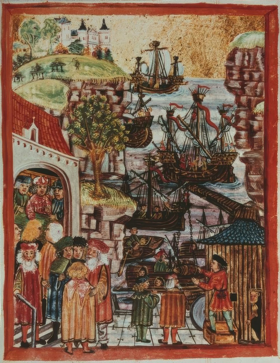 Hansian hajók 1497 / könyvvilágító. alkotó: Unbekannt