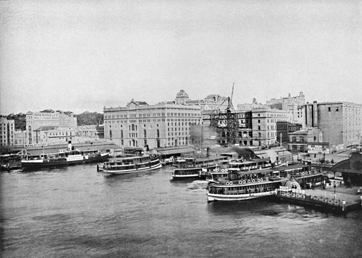 Kikötői komphajók a Circular Quay-nál, c1900. alkotó: Unbekannt