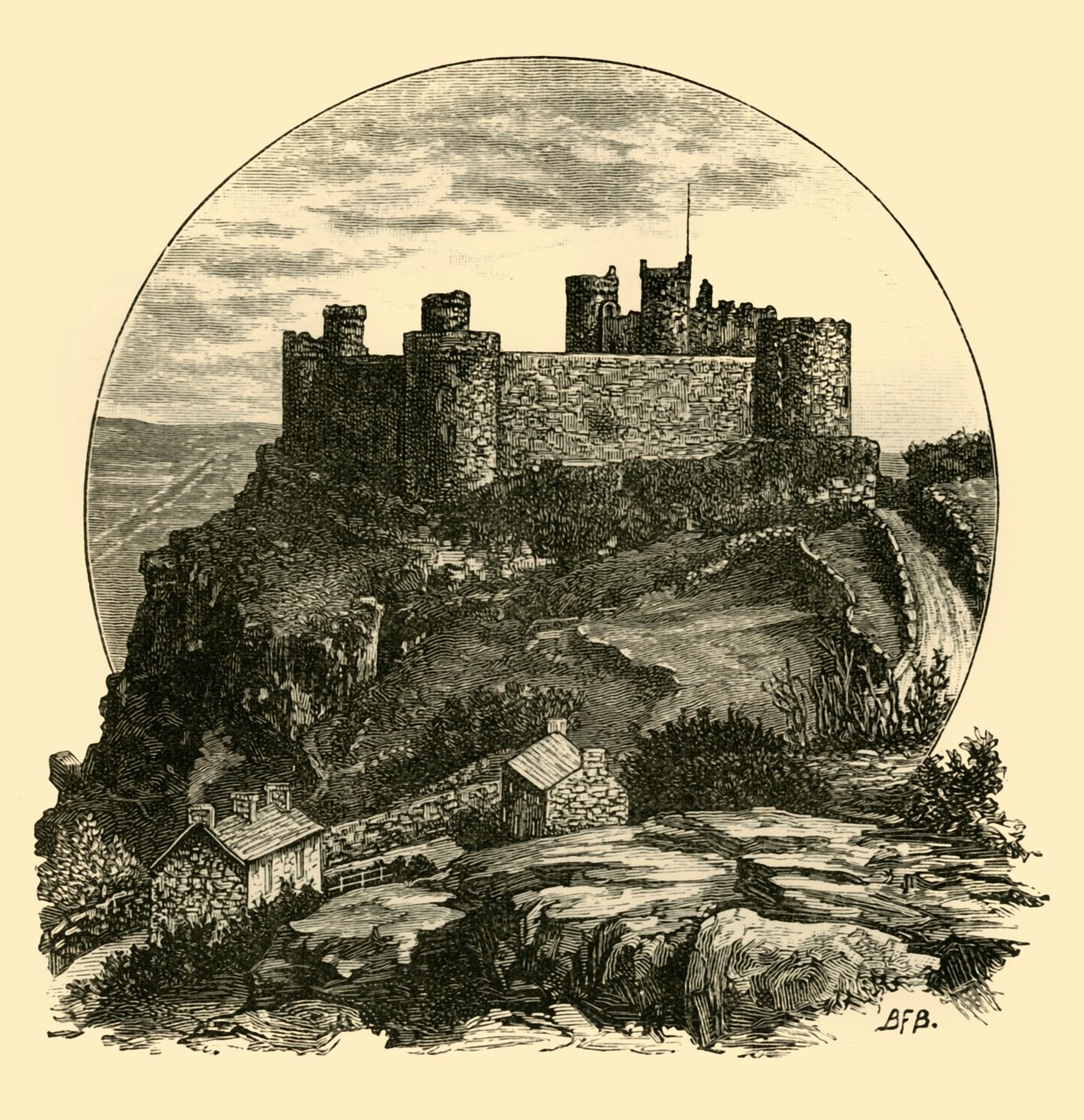 Harlech kastély, 1898. alkotó: Unbekannt
