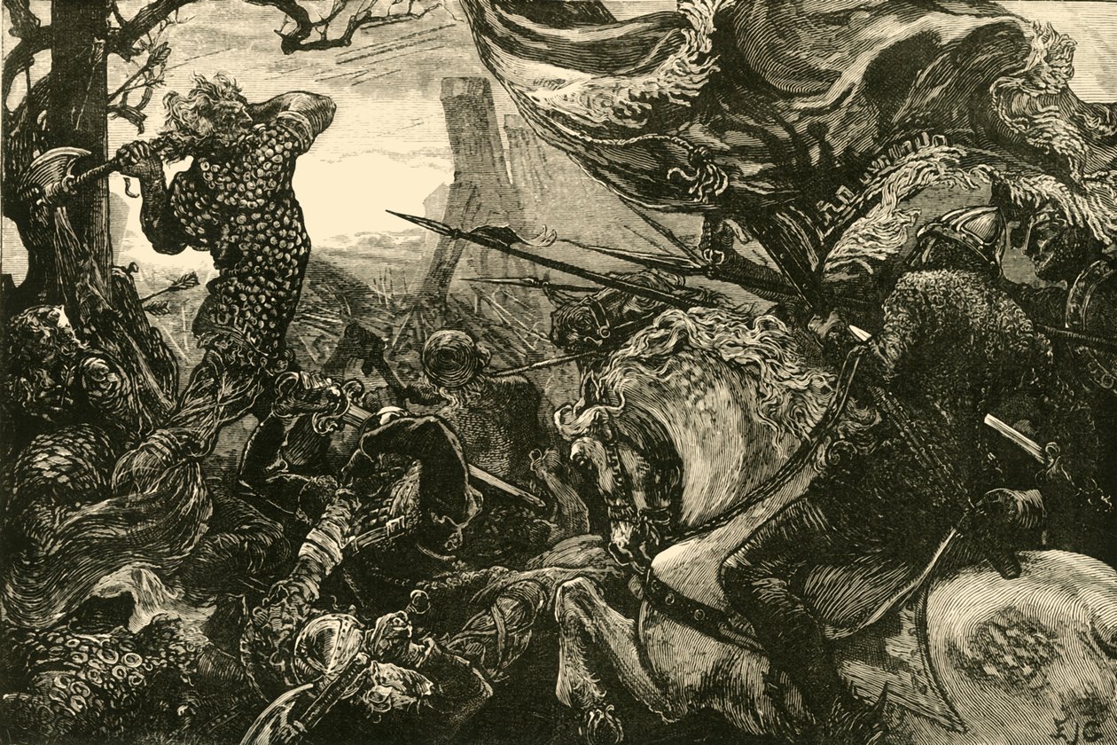 Harold a hastingsi csatában, 1066, 1890. alkotó: Unbekannt