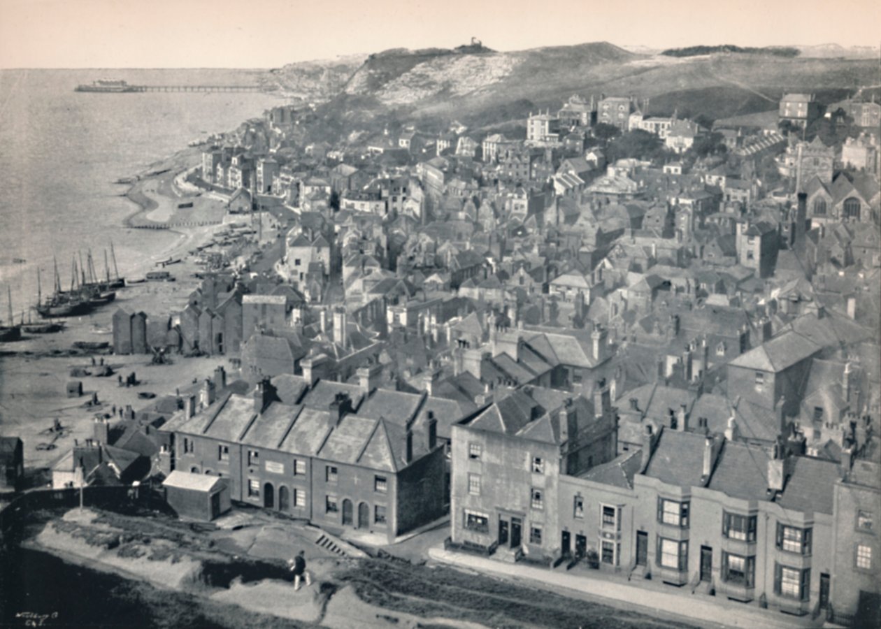 Hastings – Az East Hillről, 1895 alkotó: Unbekannt