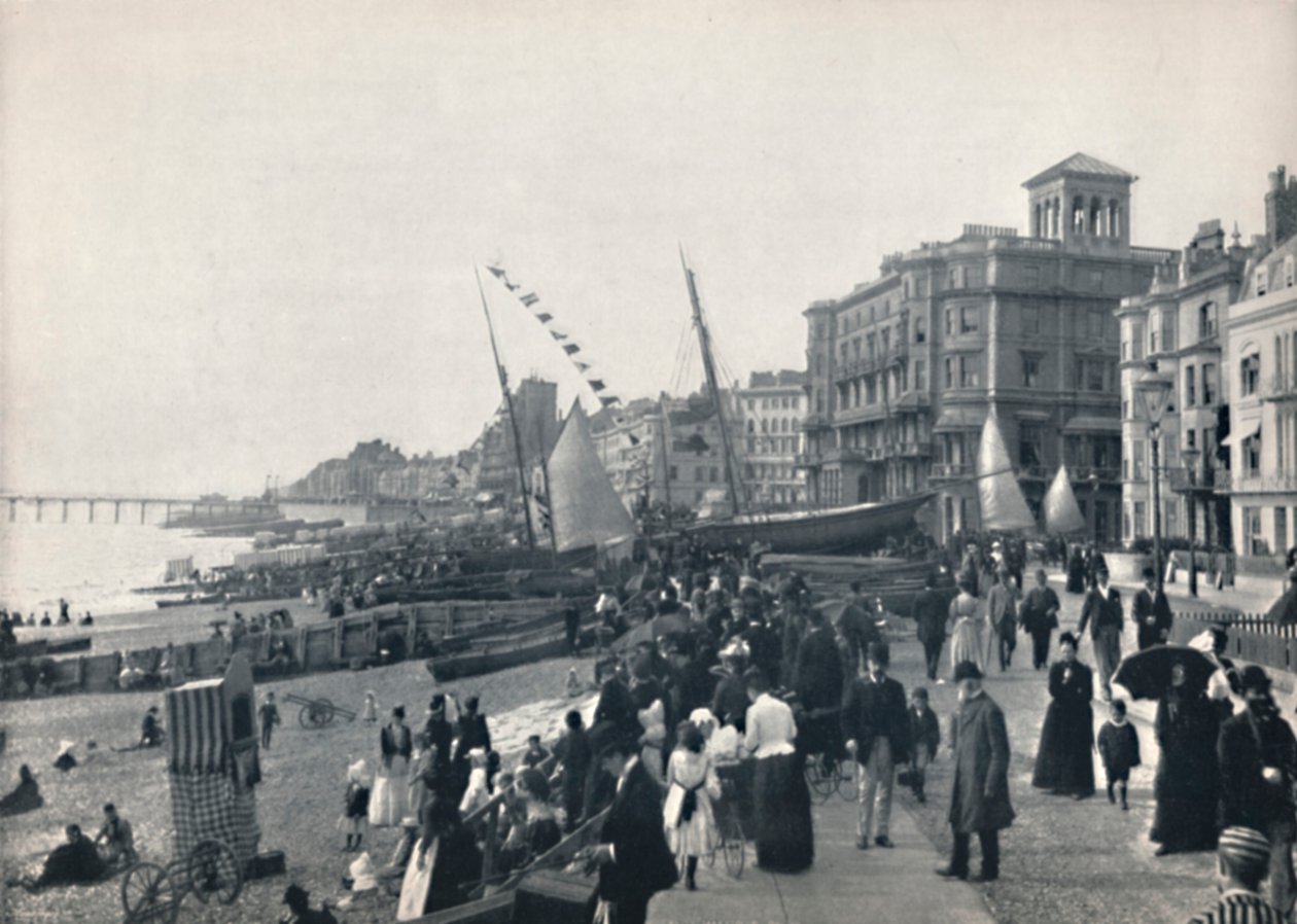 Hastings – The Front, Showing Pier, 1895 alkotó: Unbekannt