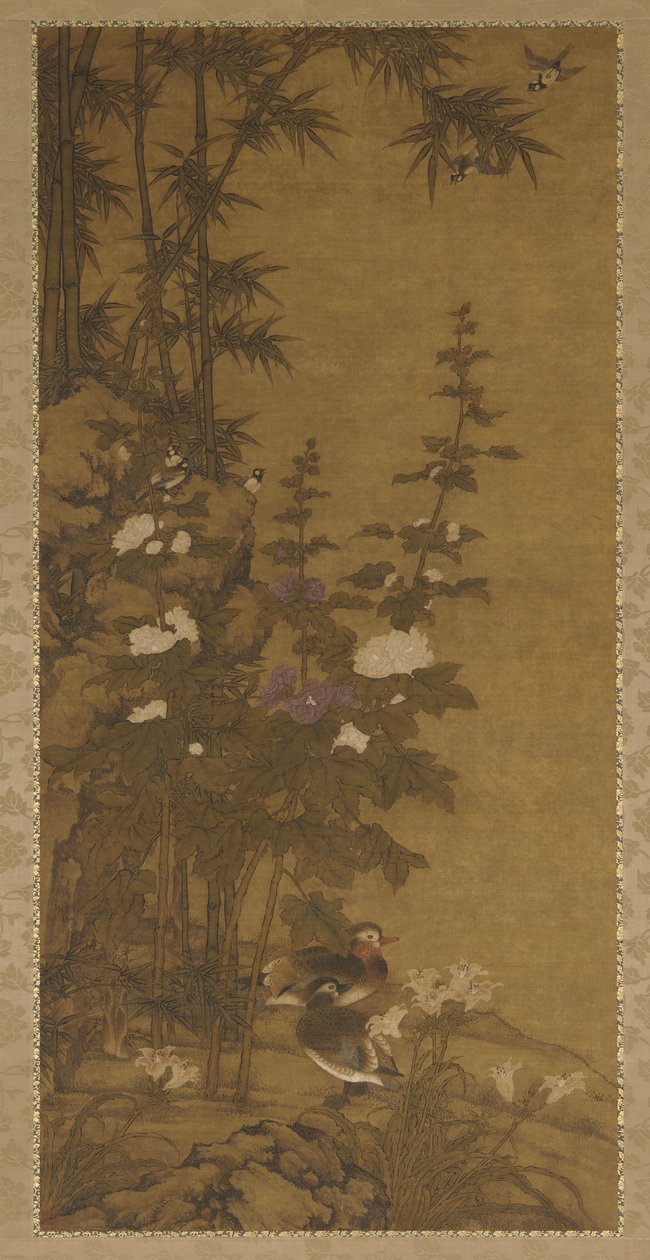 Hollyhocks and Ducks, 16. század. alkotó: Unbekannt