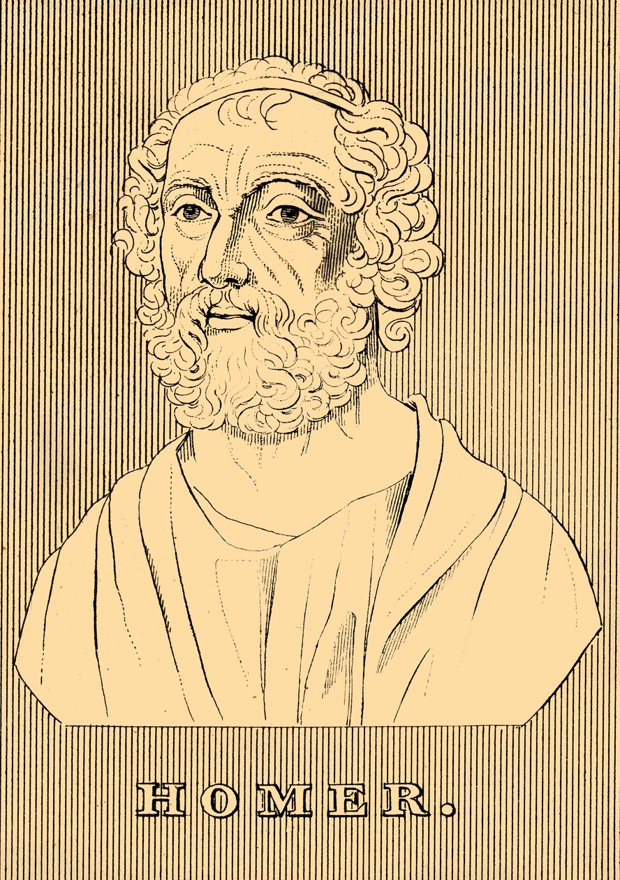 Homérosz, Kr.e. 800-701, 1830. alkotó: Unbekannt
