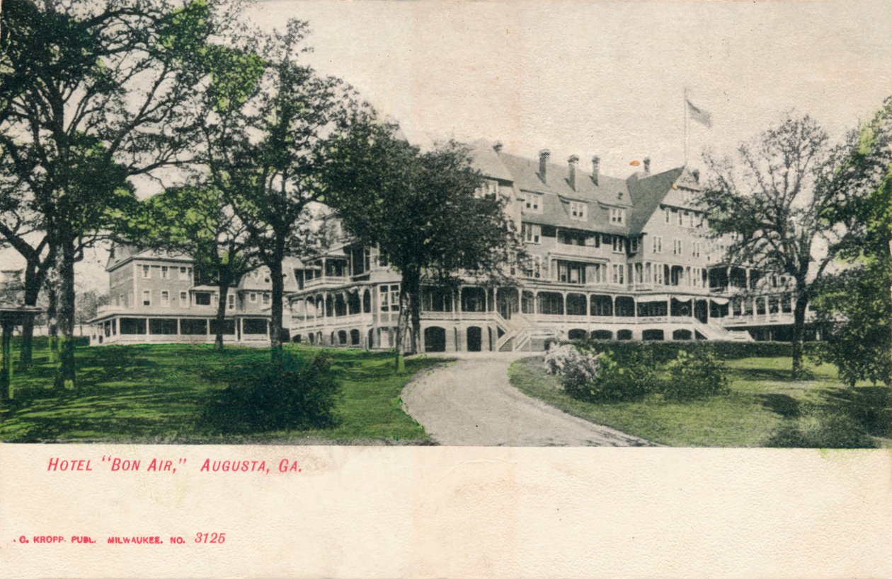 Hotel Bon Air, Augusta, Georgia, 1910 alkotó: Unbekannt