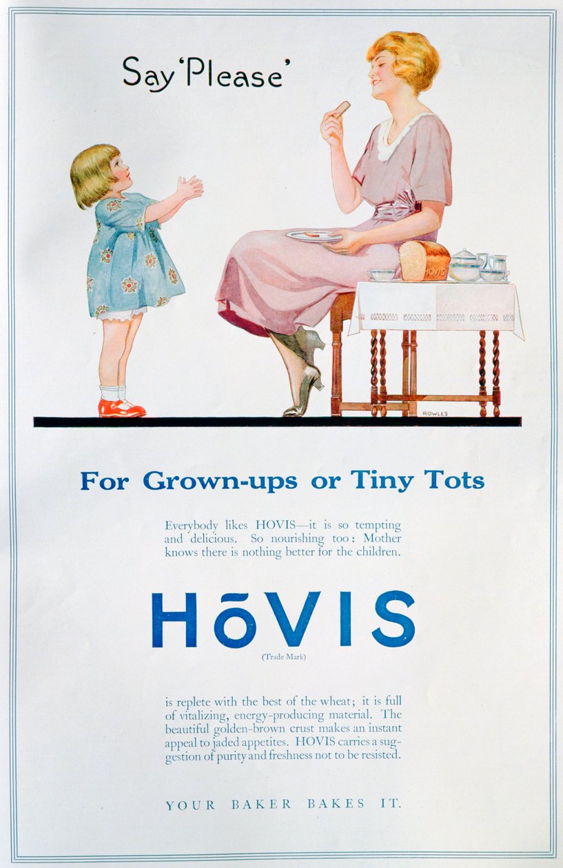 Hovis kenyérreklám, 1921 alkotó: Unbekannt