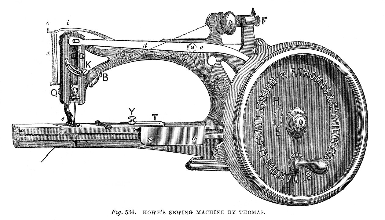 Howes varrógép, Thomas, 1866 alkotó: Unbekannt