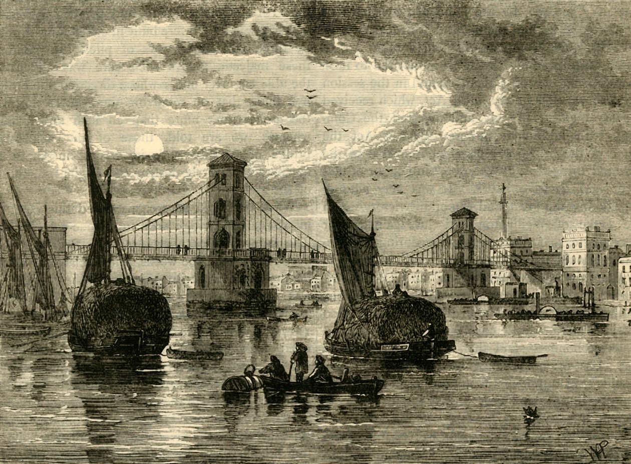 Hungerford függőhíd, 1850, 1881. alkotó: Unbekannt