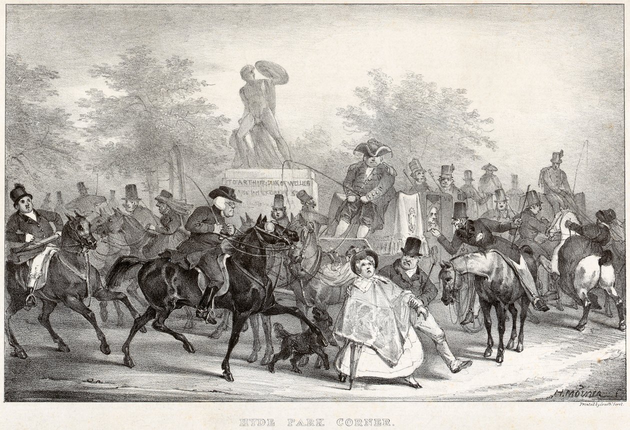 "Hyde Park Corner", 1825. alkotó: Unbekannt