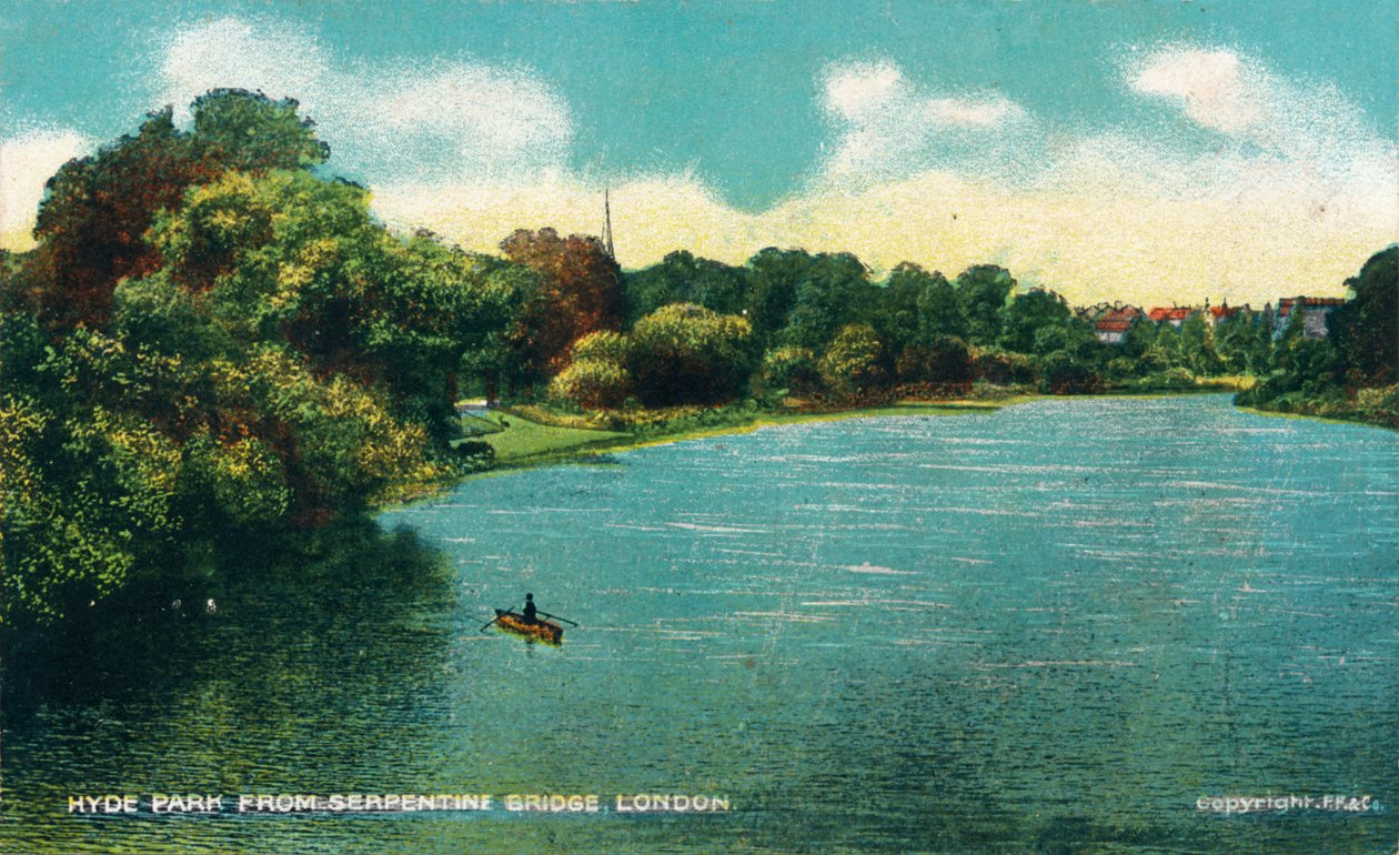 Hyde Park a Serpentine Bridge-ről, London, 1910. alkotó: Unbekannt