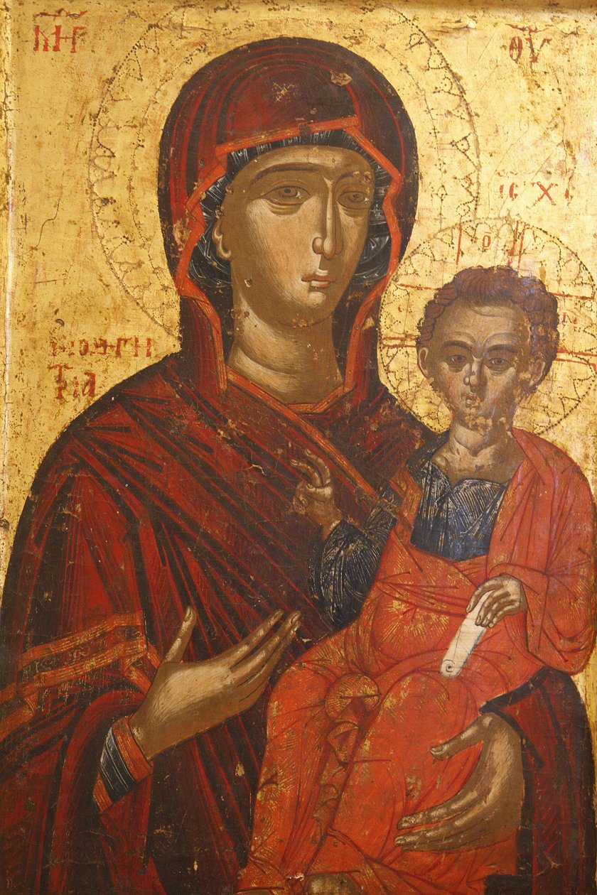 Ikon: Sta Mary Hodigitria (16. század), Berat, Albanie alkotó: Unbekannt