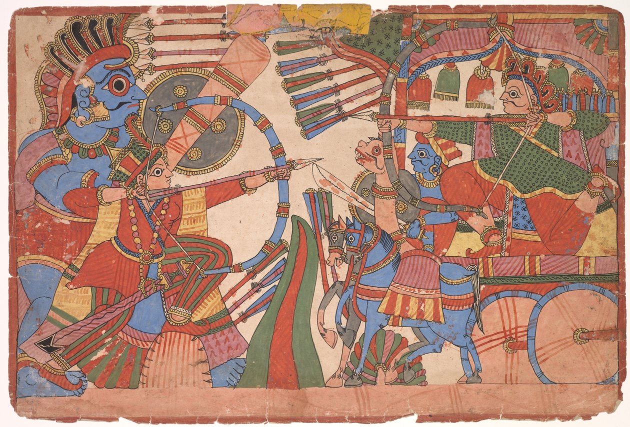 Illusztráció a Mahábháratához, kb. 1800. alkotó: Unbekannt