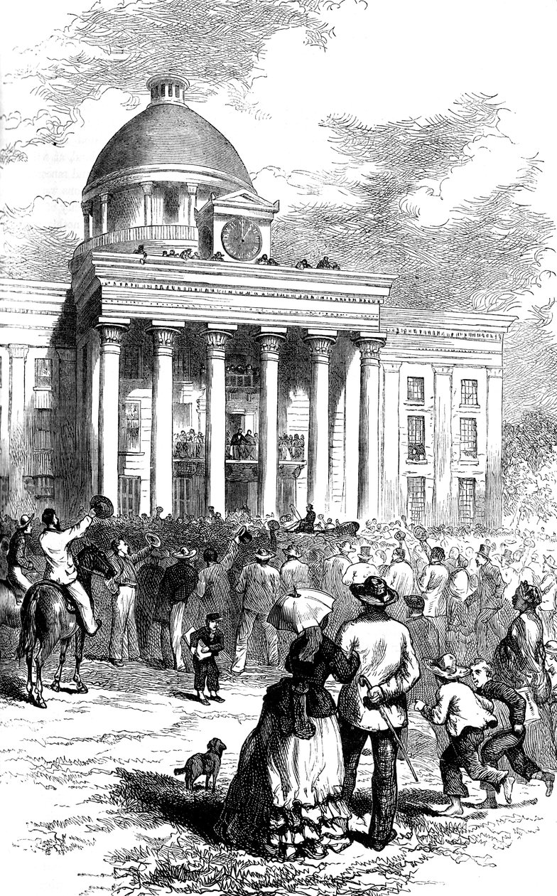 Jefferson Davis beiktatása, Montgomery, Alabama, 1861 c1880 alkotó: Unbekannt