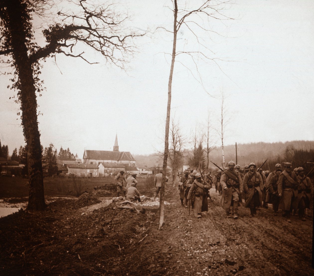 Gyalogság, Genicourt, Észak-Franciaország, c1914-c1918 alkotó: Unbekannt