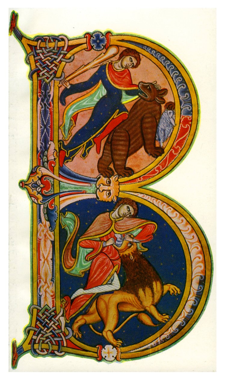 Initial B, Biblia, Winchester, c1160-1170, 1930 alkotó: Unbekannt
