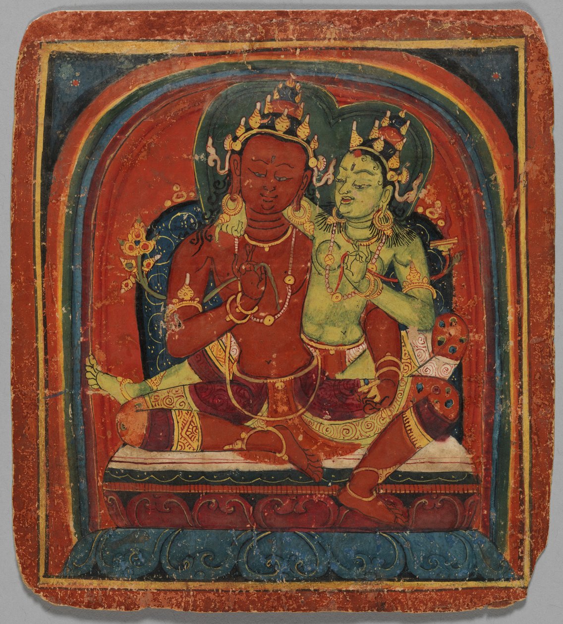 Beavatási kártya Tsakalis: Bodhisattva Samantabhadhra, 15. század eleje. alkotó: Unbekannt