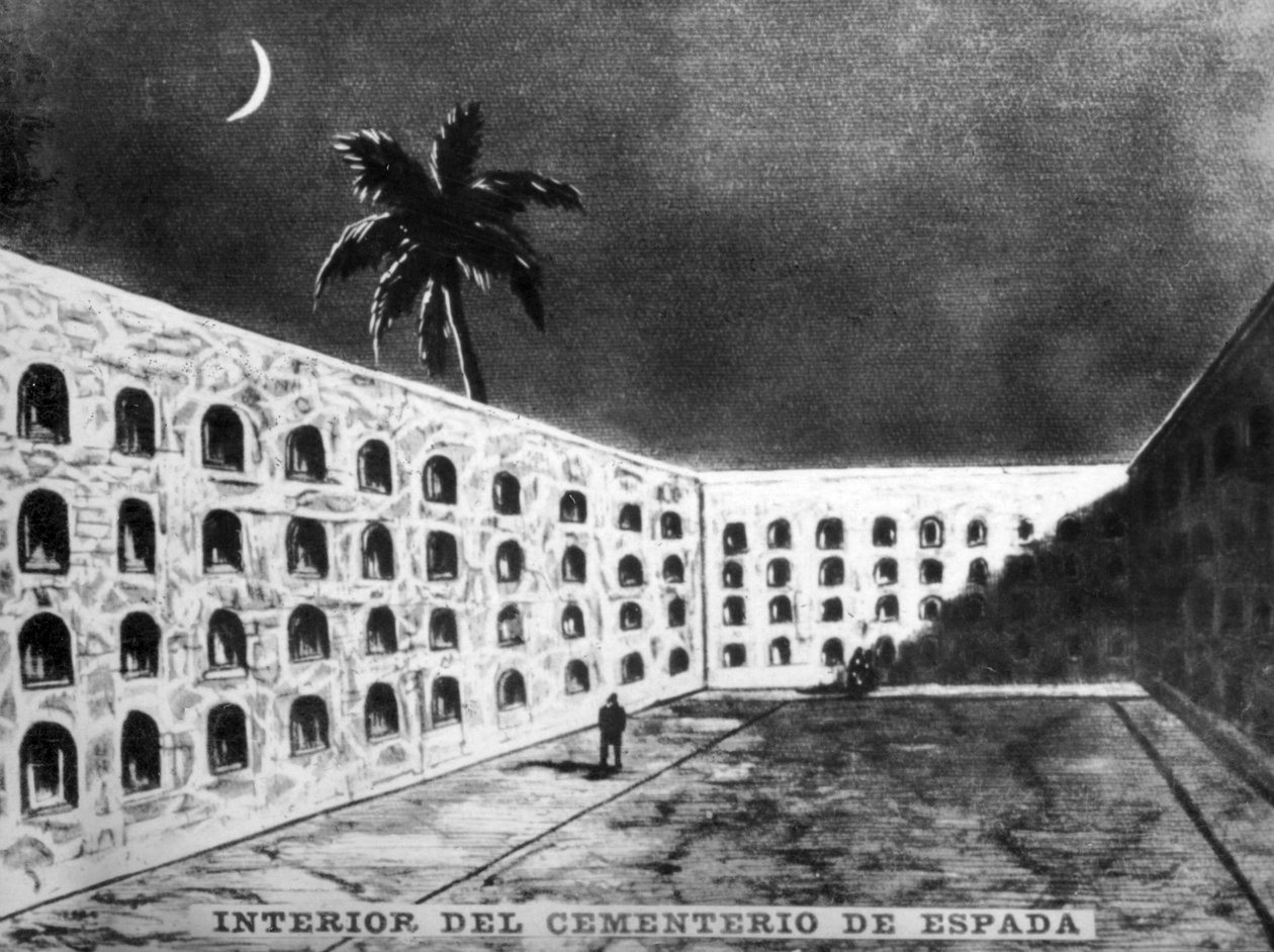 A spanyol temető belsejében, 19. század, 1920-as évek alkotó: Unbekannt